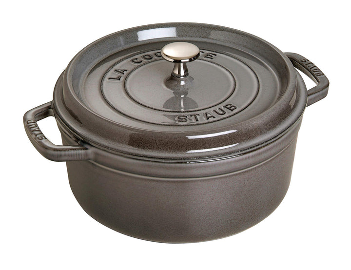 STAUB Gusseisen Bräter/Cocotte, Rund 18 cm, 1,7 L, Aromaregen Funktion, Für alle Herdarten geeignet,