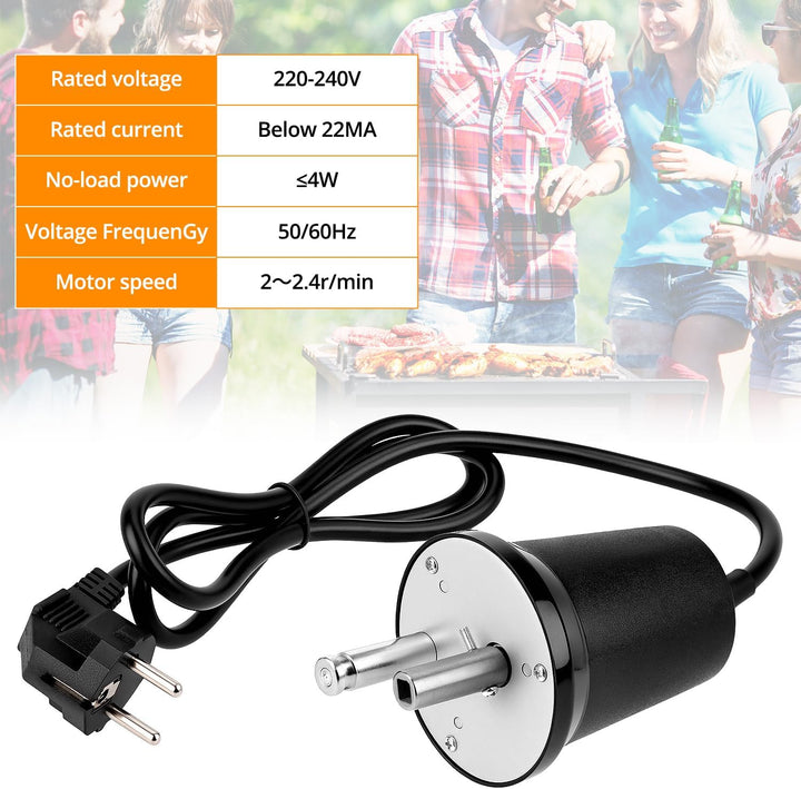 QWORK® Grillmotor, 220-240V Barbecue Rotator Motor, für Huhn, Lamm und Pute