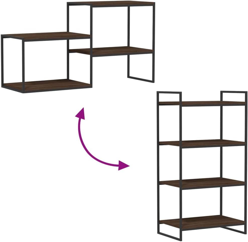 vidaXL Wandregale 4 STK., Wandregal Pflegeleicht, Hängeregal für Wohnzimmer Büro, Bücherregal Wandbo