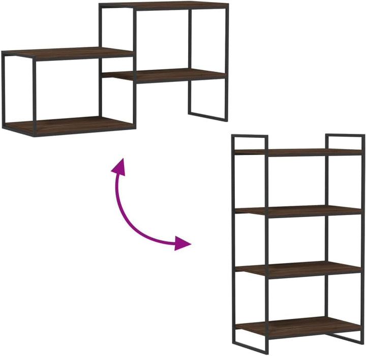 vidaXL Wandregale 4 STK., Wandregal Pflegeleicht, Hängeregal für Wohnzimmer Büro, Bücherregal Wandbo