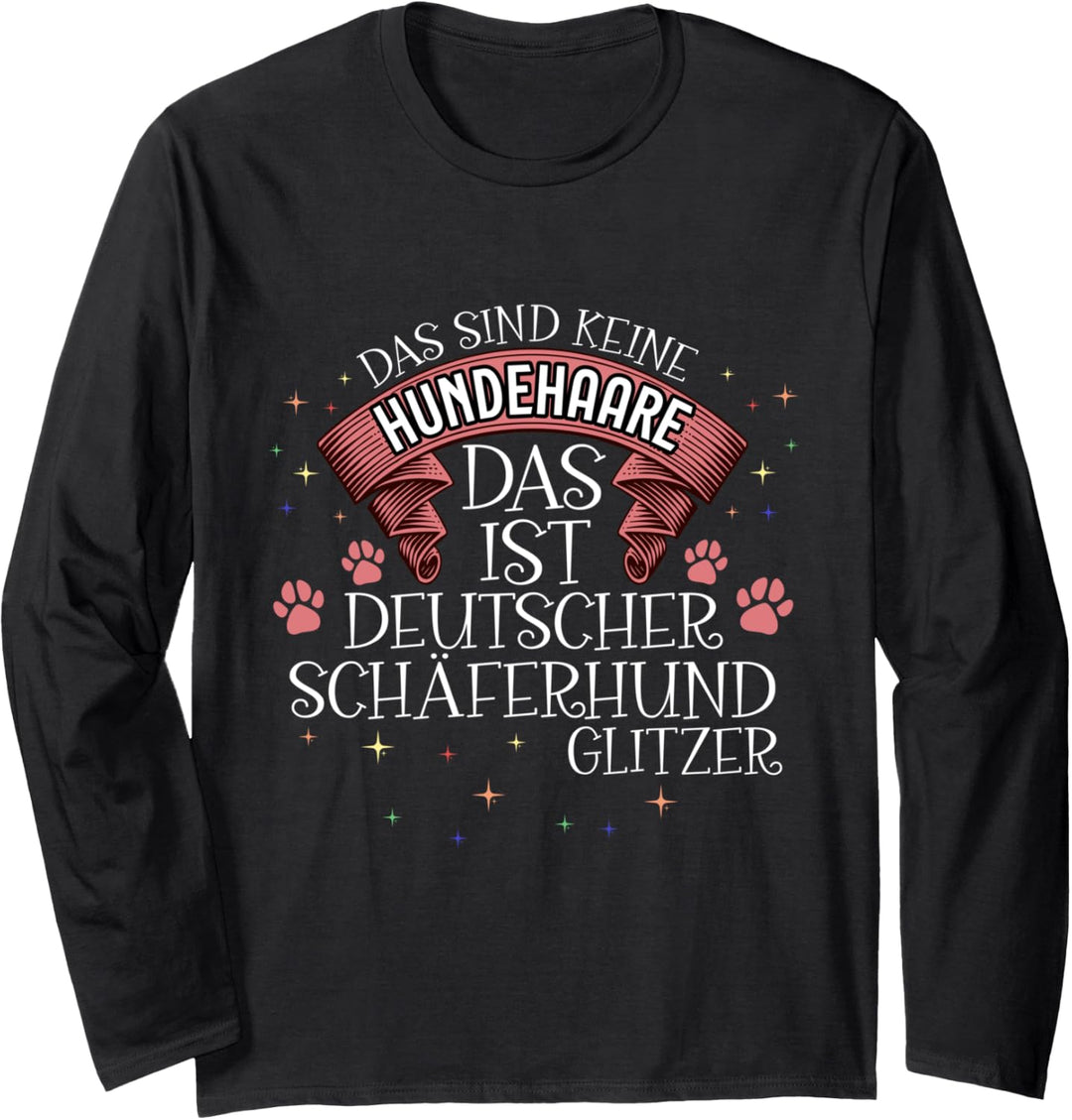 Deutscher Schäferhund Glitzer Deutscher Schäferhund Langarmshirt