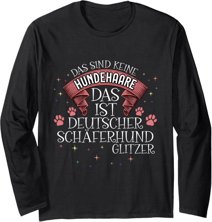 Deutscher Schäferhund Glitzer Deutscher Schäferhund Langarmshirt