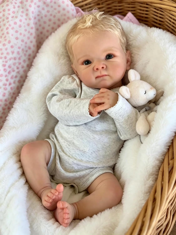 Zero pam Reborn Baby Vollsilikon Lebensecht Puppe Junge 45 cm Lebensechte Babypuppen Junge Babypuppe