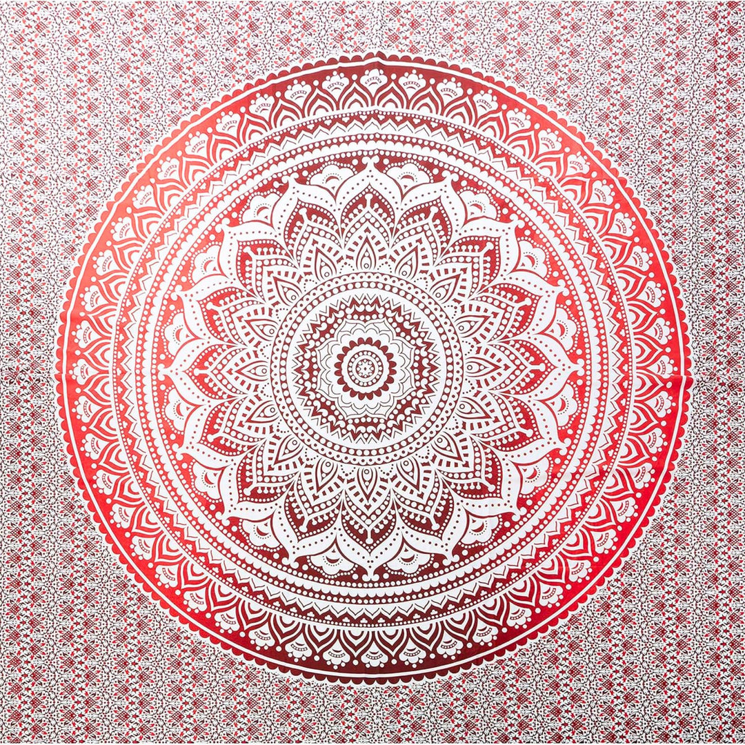 MOMOMUS Pareo oder Strandtuch XXL, Sandabweisend, mit Mandala-Motiv - Grosses Stranddecke Sandfrei S