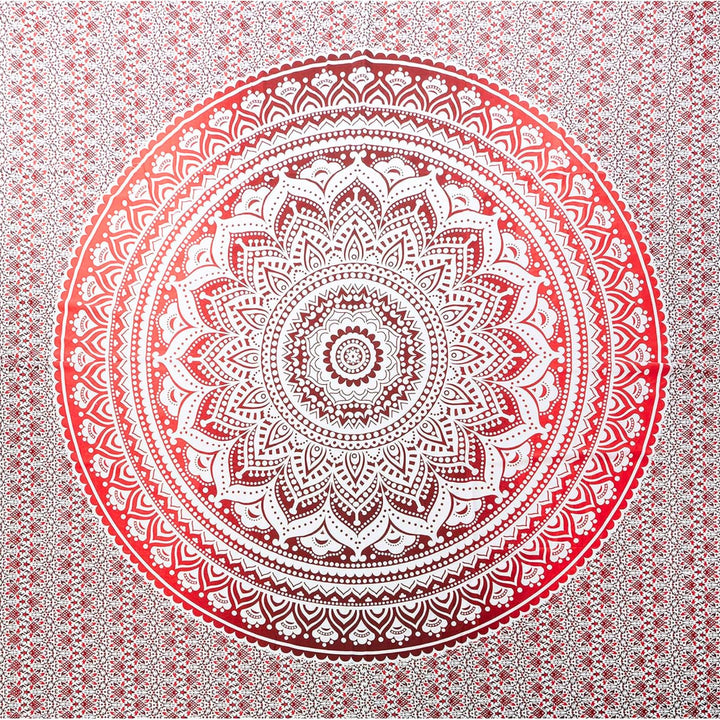 MOMOMUS Pareo oder Strandtuch XXL, Sandabweisend, mit Mandala-Motiv - Grosses Stranddecke Sandfrei S