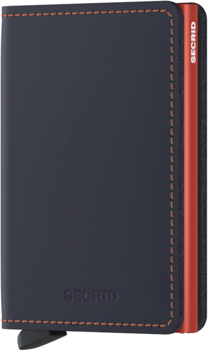 Secrid Slimwallet Nightblue & Orange Einheitsgrösse Unisex Erwachsene, Nachtblau & Orange, Talla úni
