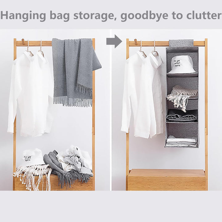 Hängeorganizer, Schrank-Organizer, Hängeregal, Hängeaufbewahrung, Faltbar Platzsparend, Hängeregal S