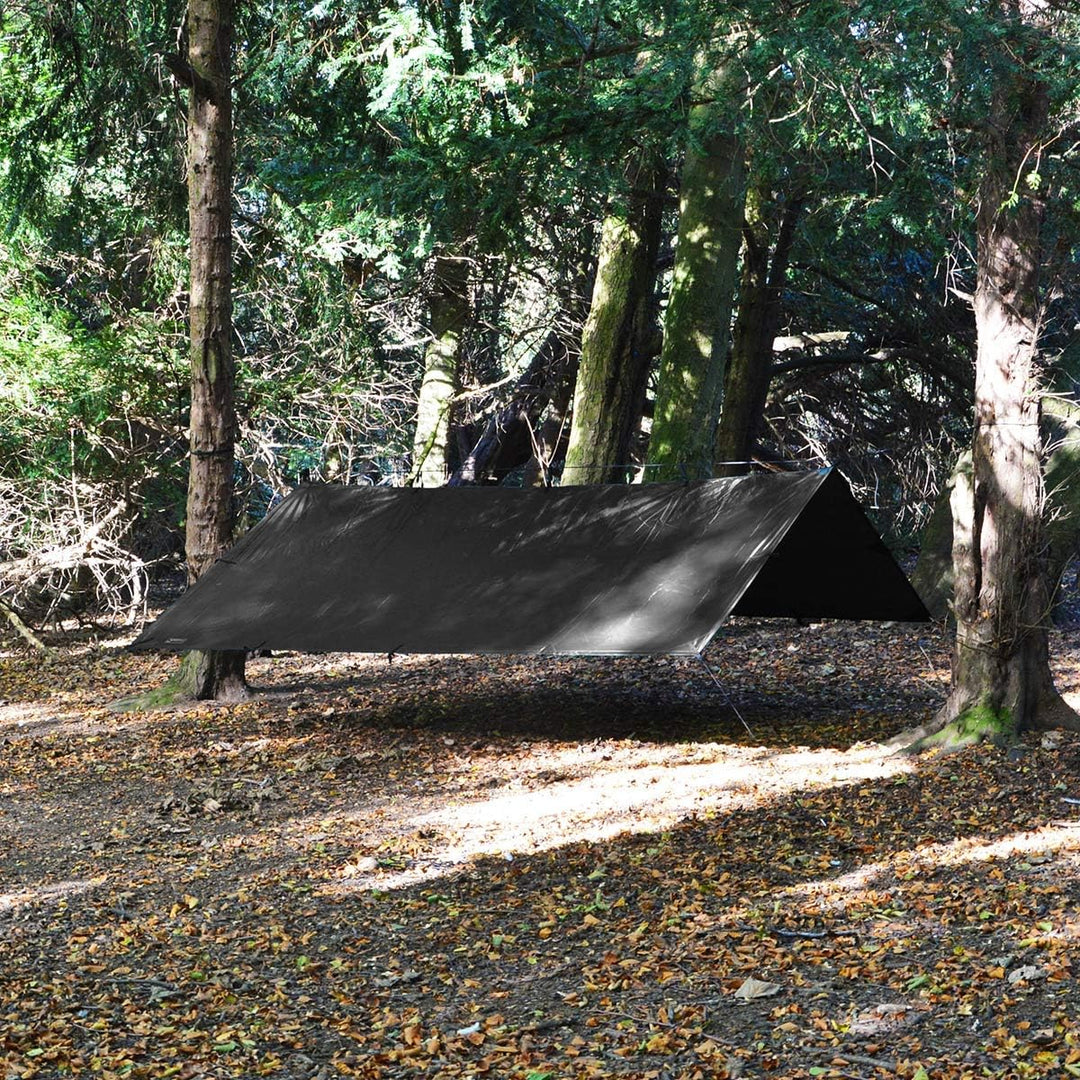 DD Plane, 3 m x 3 m, leicht, vielseitig und robust, jet black Schwarz, Schwarz