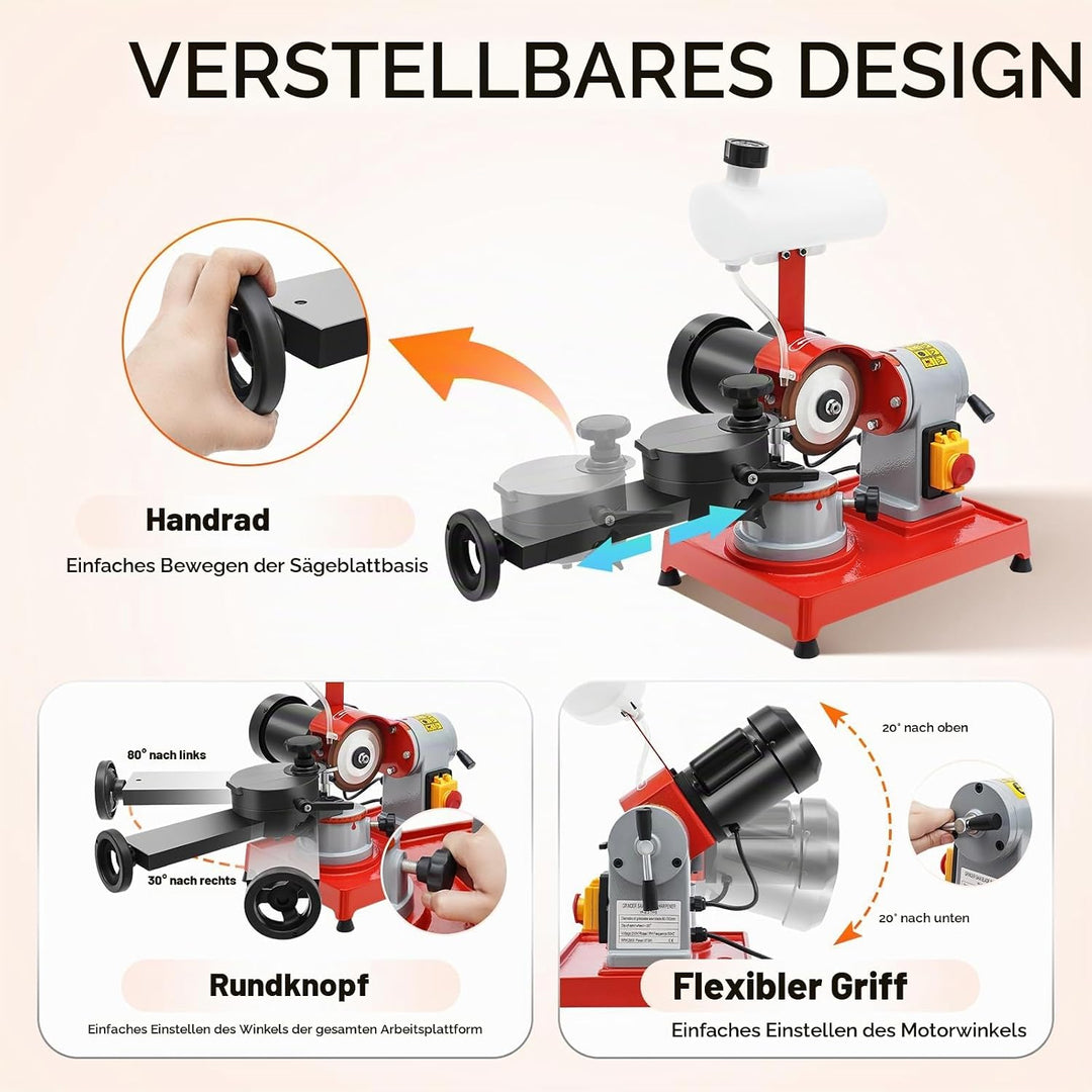 MINRS 370W Schärfmaschine Sägeblatt Kreissägeblatt Schärfgerät für 80-700mm Sägeblätter Sägeblattsch