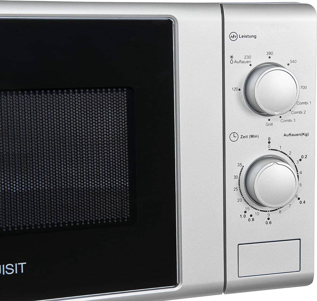 Mikrowelle Exquisit MW900-030G Silber | 20 Liter | Grill | Drehteller 25,5 cm