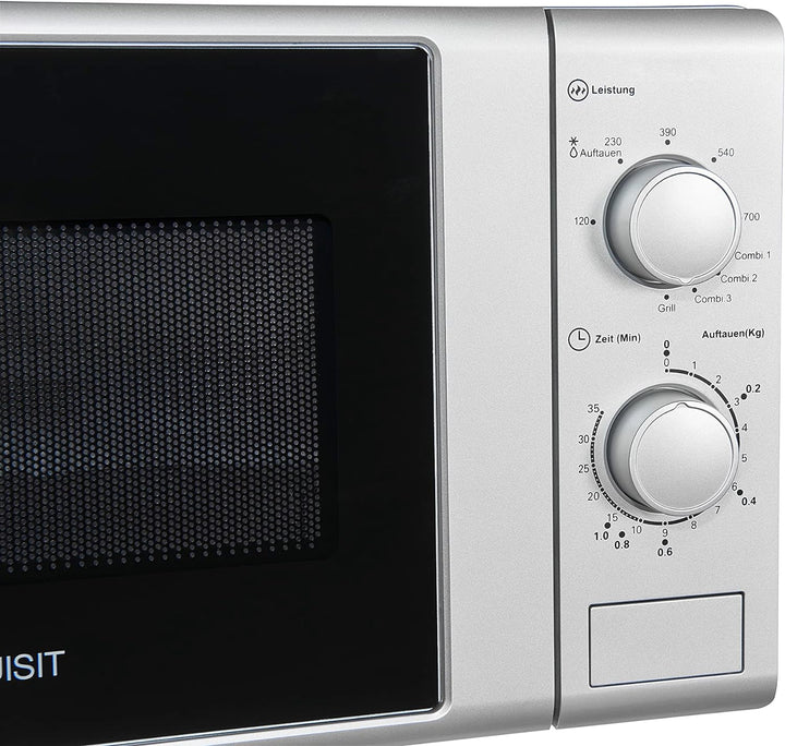 Mikrowelle Exquisit MW900-030G Silber | 20 Liter | Grill | Drehteller 25,5 cm