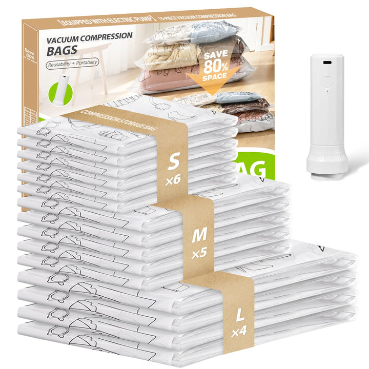 Jcocylse Vakuumierbeutel für Kleidung & Bettdecken – Platzsparende Vacuum Bags for Clothing – Vakuum