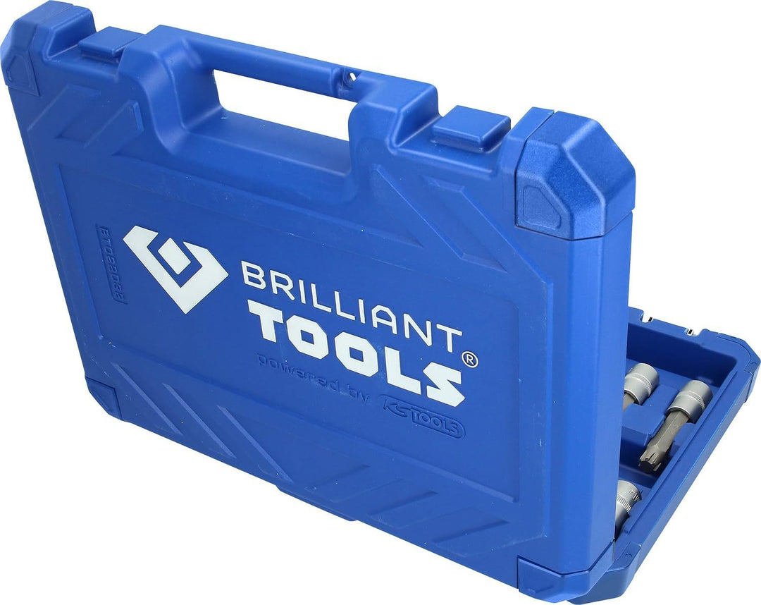 BRILLIANT TOOLS BT022032 1/2" Bit-Stecknuss-Satz, 32-tlg, RIBE Profil [Powered by KS TOOLS] 32-tlg.