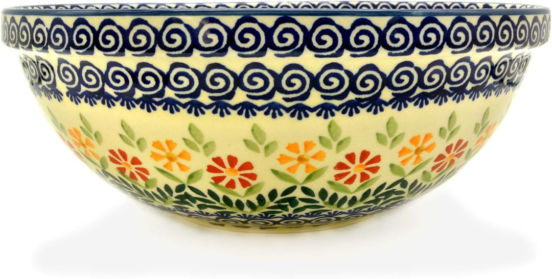 Bunzlauer Salatschale 24 cm (Dekor Adelheid), Dekor Adelheid