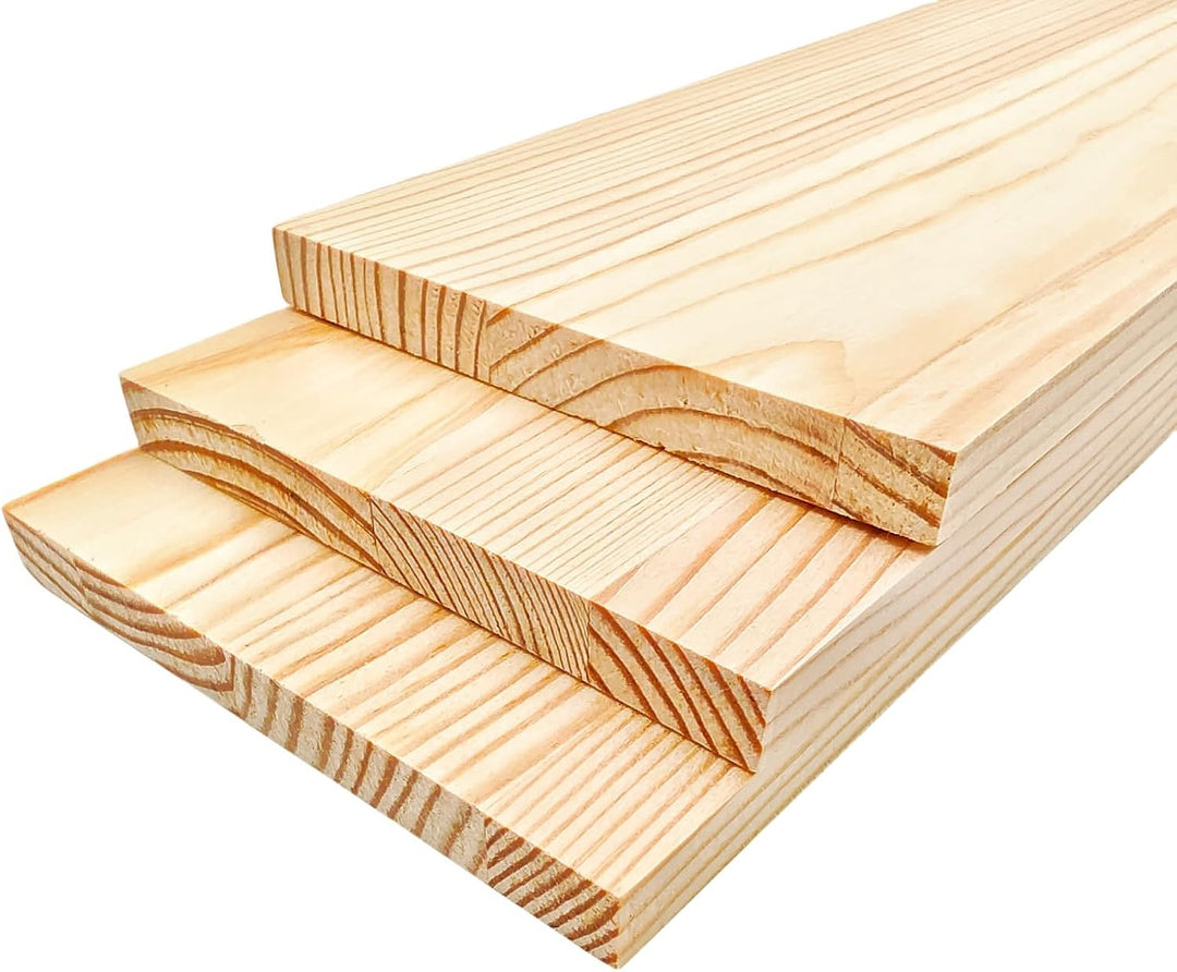 Rechteckige Holzbretter, unlackierte Holzblöcke zum Basteln, 30 x 10 x 1 cm, blanko, zum Schnitzen,