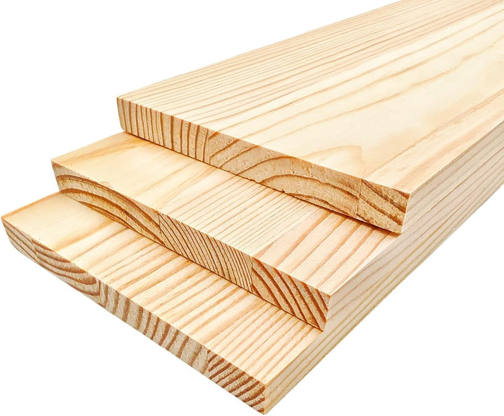 Rechteckige Holzbretter, unlackierte Holzblöcke zum Basteln, 30 x 10 x 1 cm, blanko, zum Schnitzen,