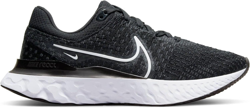 Nike Damen React Infinity Run Flyknit 3 Sneaker 35.5 EU Schwarz Weiss, 35.5 EU Schwarz Weiss