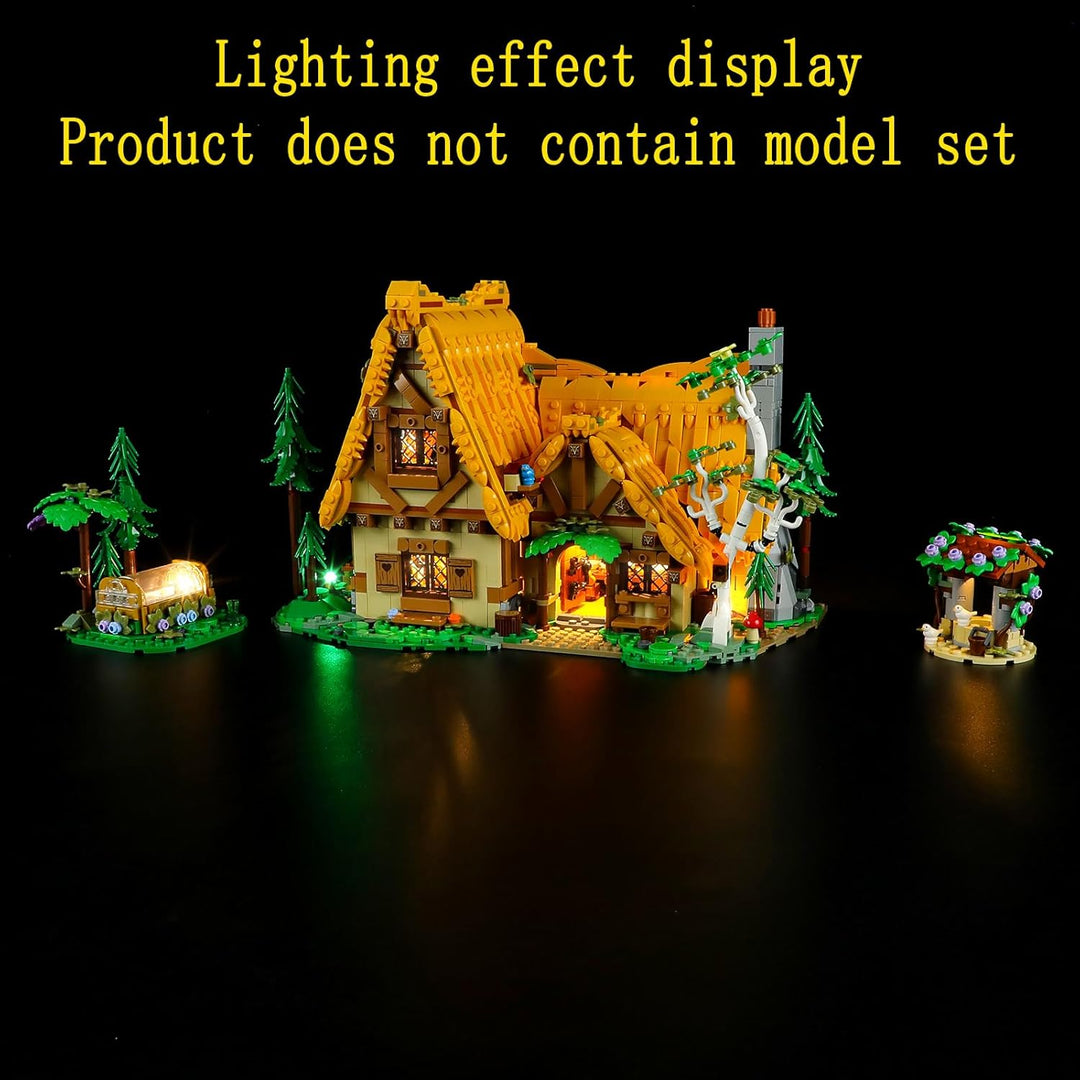 GEAMENT LED Licht-Set Kompatibel mit Lego 43242 Die Hütte von Schneewittchen und den Sieben Zwergen