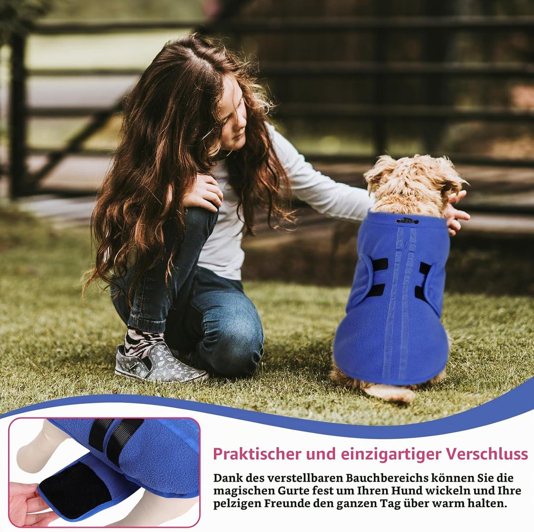 PUZAUKAL Hundepullover Fleece Weste Hundemäntel Winter Warmer Hundeweste für Kleine Hunde Weicher Fl