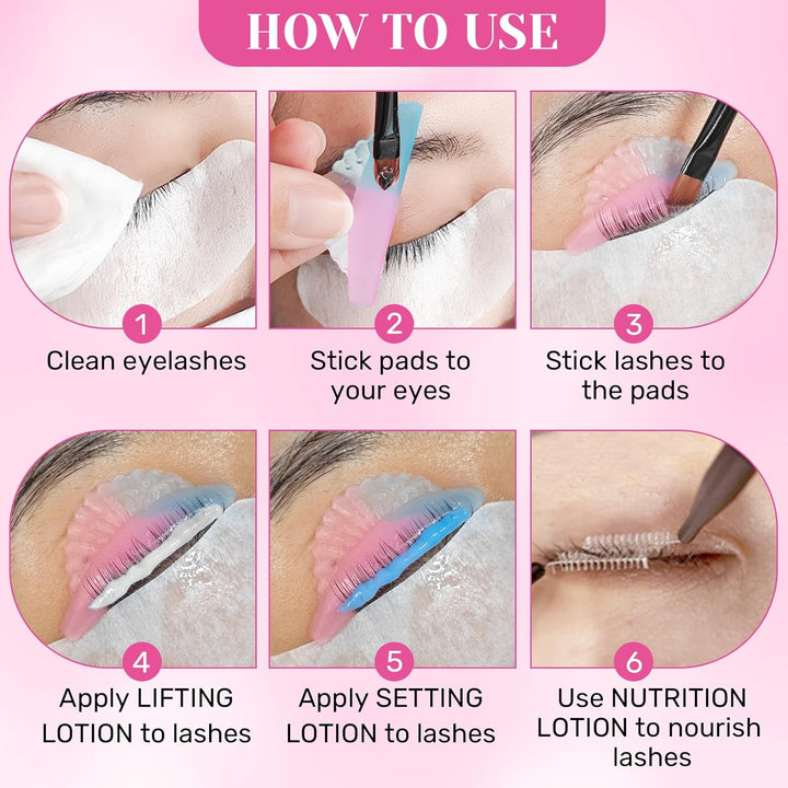 PERMANIA Wimpernlifting & Augenbrauen Lifting Set – Lash Lift Kit für Zuhause & Salon, DIY Lash Lift