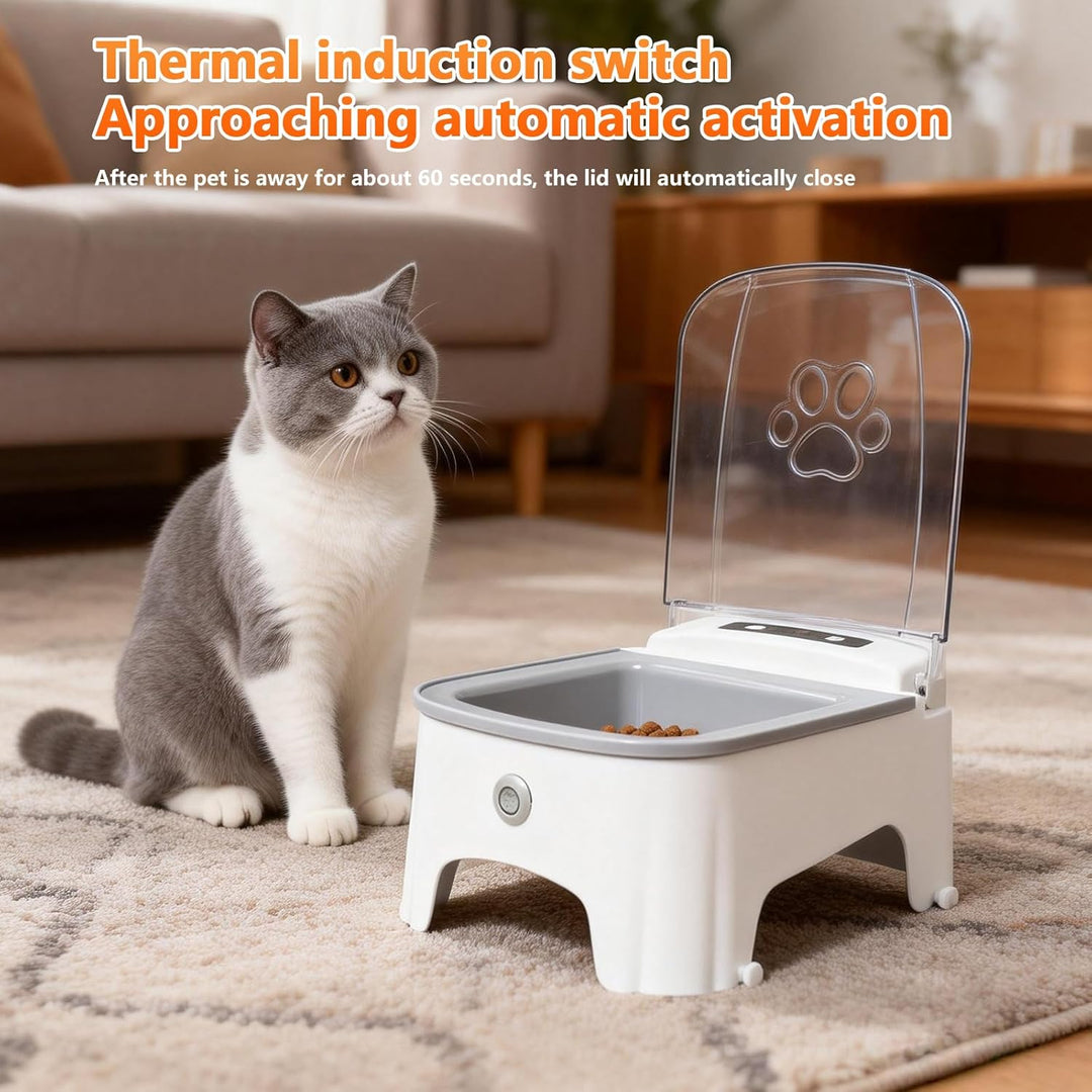 Futterautomat Katze, 23×17×11.5cm Futterautomat Katze Frienhund, Automatischer Futterspender, Katzen