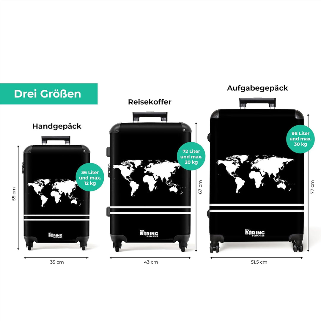 Koffer XL Gross 77x51.5x28 cm Reisekoffer mit Rollen Leicht Trolley grosser Hartschalenkoffer Rollko