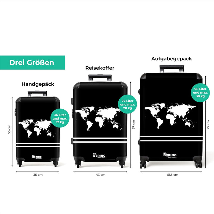 Koffer XL Gross 77x51.5x28 cm Reisekoffer mit Rollen Leicht Trolley grosser Hartschalenkoffer Rollko