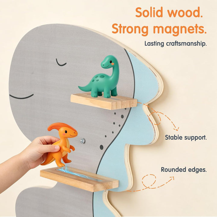 Magnetisch Regal für Tonie, Wand Regal für Toniebox/Tonie Figuren Aufbewahrung für Dino Motiv, Tonie
