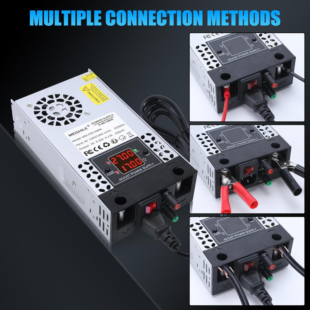 Einstellbare Schalternetzteil DC (0-17V 0-30A) 500W DIY Trafo 230V AC auf DC 30Volt Transformator In