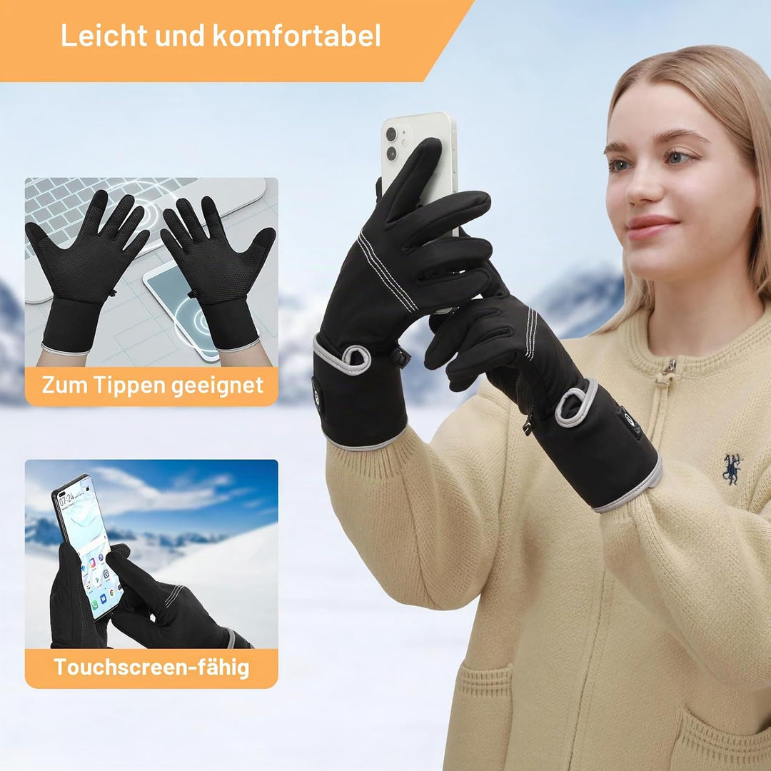 BARCHI Beheizte Handschuhe für Männer und Frauen,Wiederaufladbare Beheizte Handschuhe,Elektrische Ha