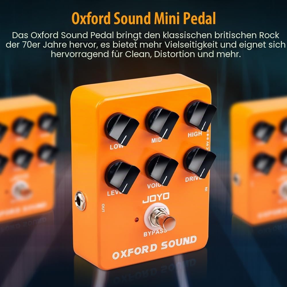 JOYO Overdrive Gitarreneffektpedal Verstärker Simulation Verzerrungspedal für E-Gitarre – Bypass (Ox