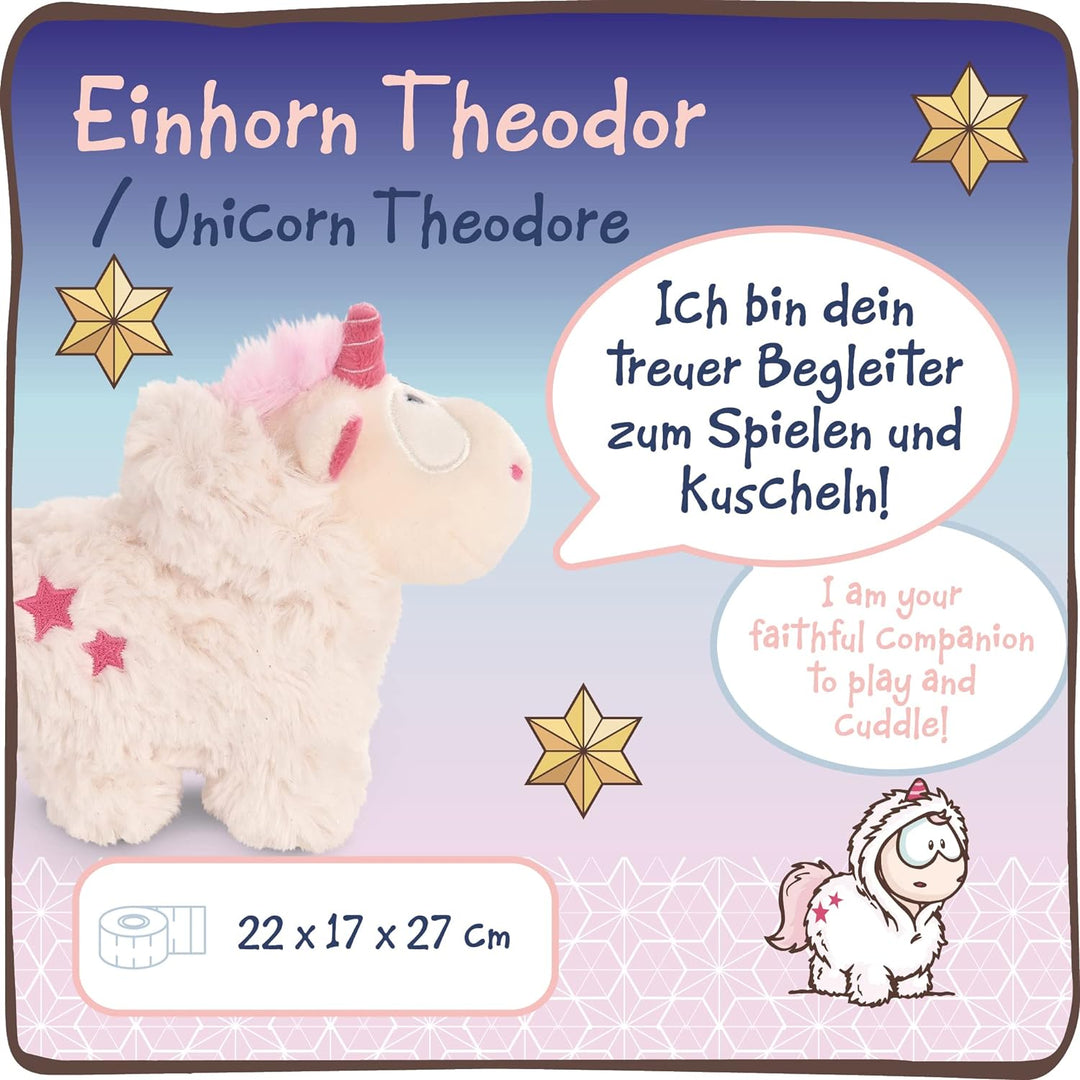NICI Kuscheltier Einhorn Theodor im Schneeanzug 22 cm I Plüschtier für Mädchen, Jungen & Babys I Fla