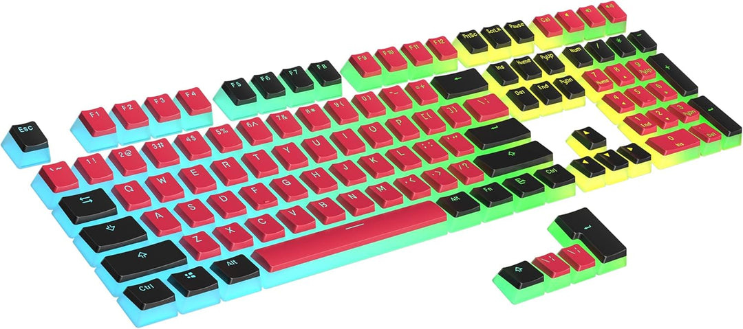Ranked Pudding PBT-Tastenkappen | 112 Double Shot Transluzent ANSI US- und ISO-Layout | OEM-Profil f