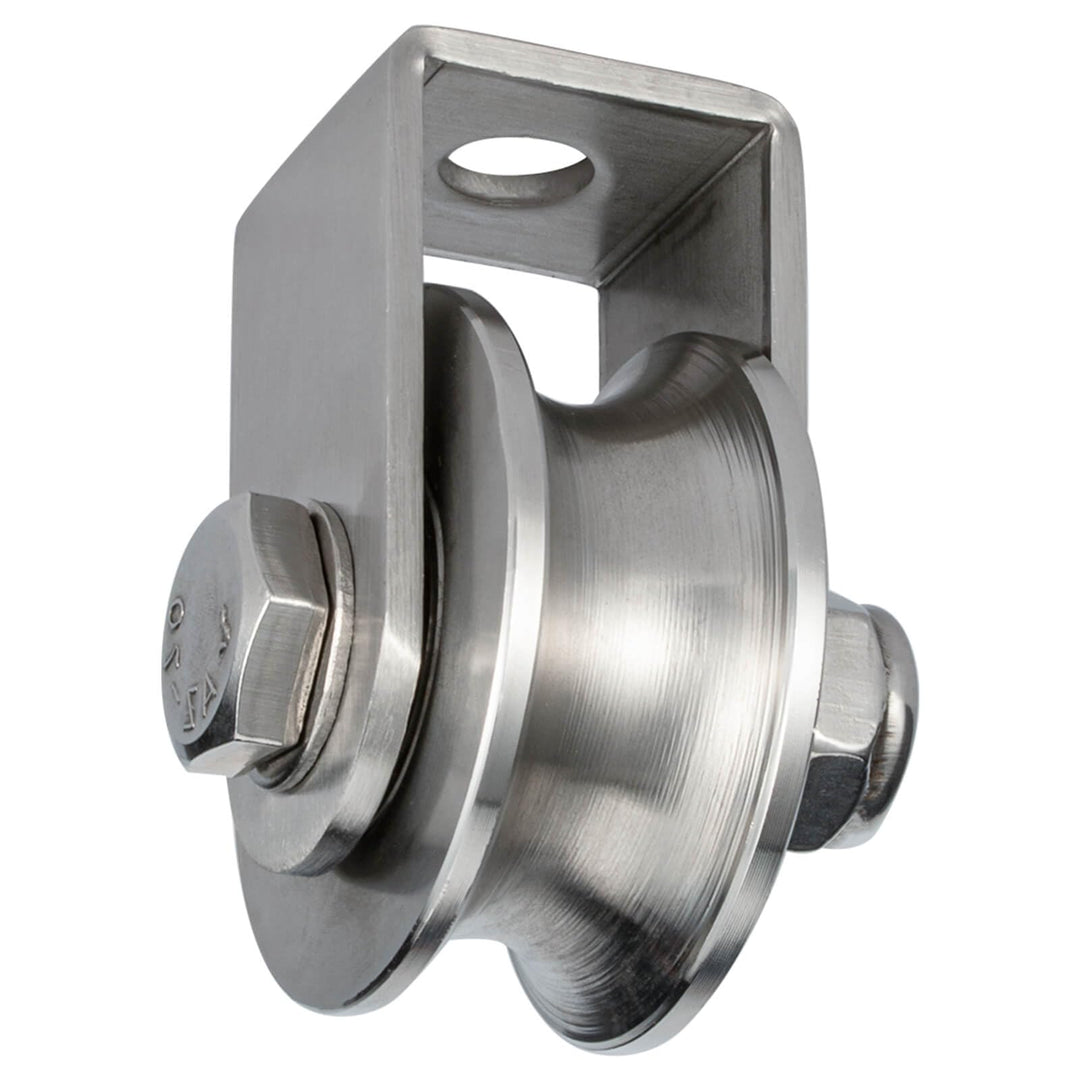 Umlenkrolle mit 2 Kugellager, Edelstahl Fitness flaschenzug，Umlenkrollen für 12mm Seile Stahlseil, T