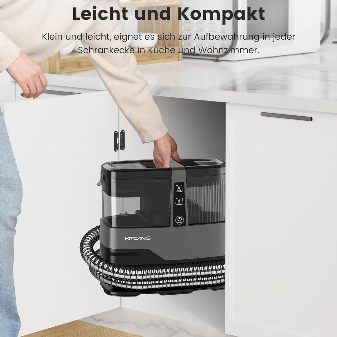 Kitcanis Polsterreiniger Gerät Nasssauger Waschsauger - 17KPa 600W 78dB Teppich und Polsterreiniger