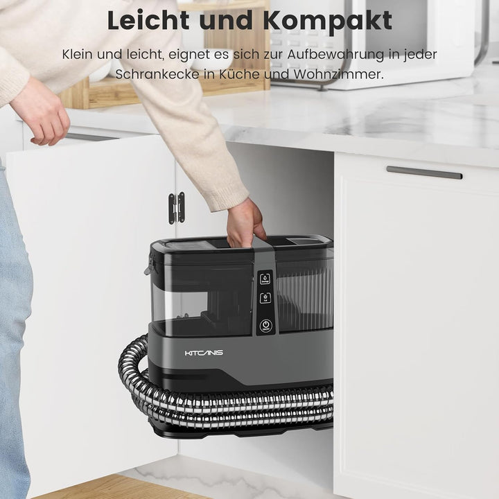 Kitcanis Polsterreiniger Gerät Nasssauger Waschsauger - 17KPa 600W 78dB Teppich und Polsterreiniger
