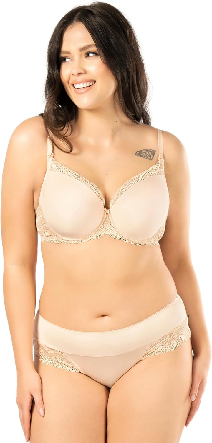 Nipplex Pepite Push-up-BH für Damen – Glatter, Gepolsterter BH mit Spitze – Dekolleté-Enhancer-BH –