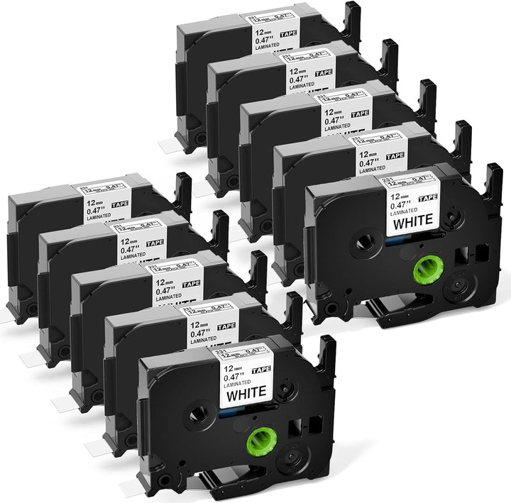 Upwinning als Ersatz für Brother P-touch Bänder 12mm x 8m TZe-231 TZe231 Schwarz auf Weiss Schriftba