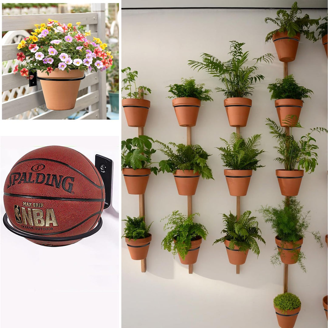 Pflanzen Wandhalterung, 6 Stück Pflanzenhalter Wand, Wandhalterung Blumentopf 15CM, Metall Ring Wand