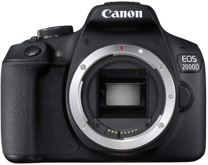 Canon EOS 2000D APS-C DSLR-Kameragehäuse | 24,1 Megapixel, fest integrierter 3-Zoll-LCD-Monitor, Rei