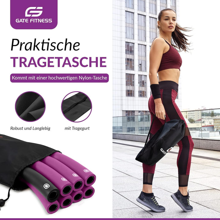 GATE FITNESS Hula Hoop Reifen Erwachsene und Kinder zum Abnehmen [1,2kg / 1,5kg / 2kg] | 6 bis 8 Seg