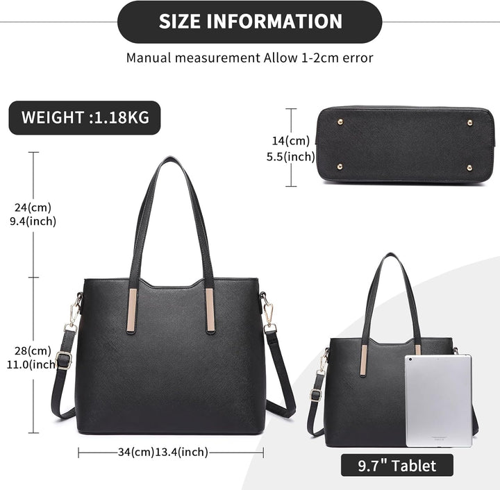 Miss Lulu Handtasche Damen Shopper Schultertasche Gross Henkeltasche Tragetasche Aktentasche Tasche