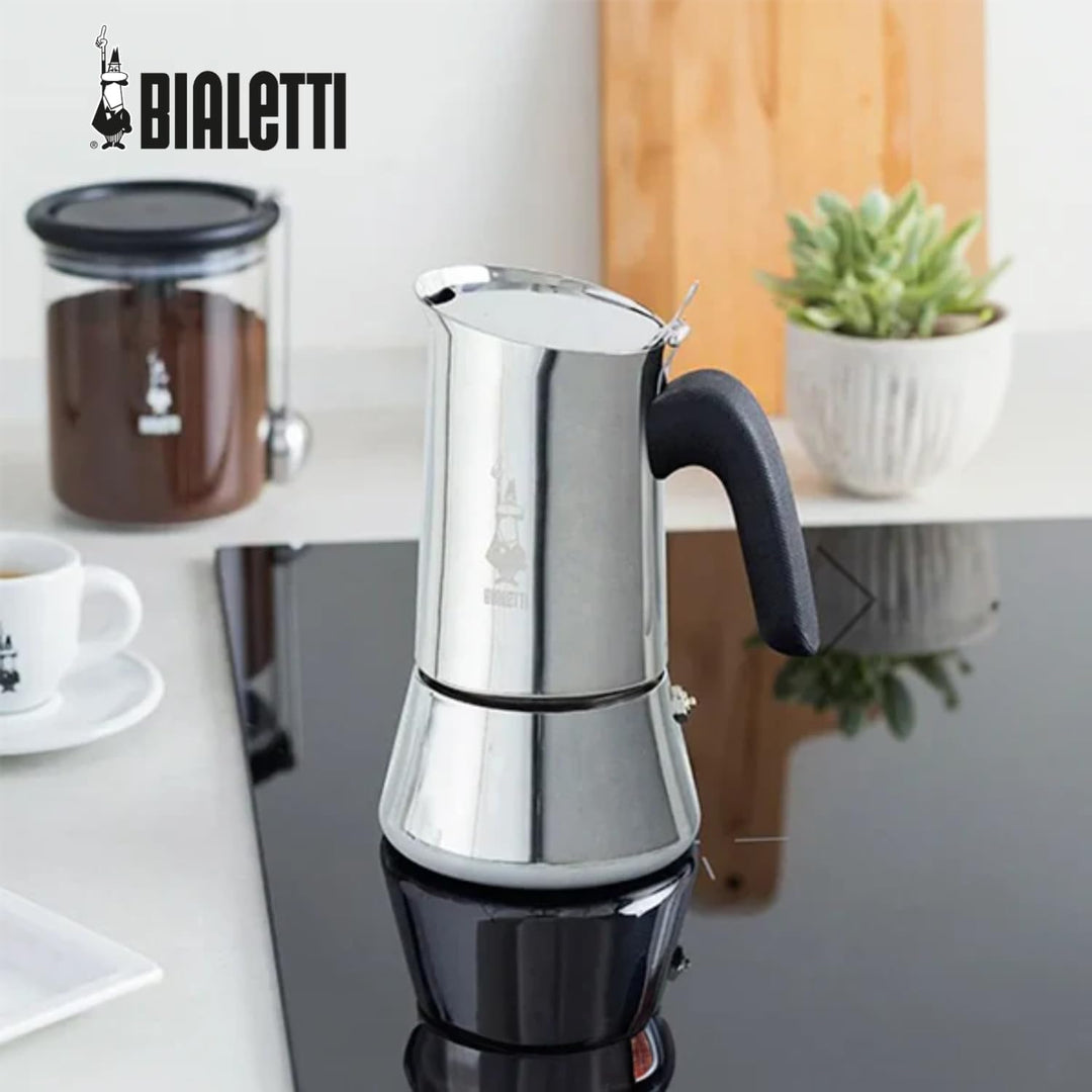 Bialetti Venus Espressokocher für induktion, Stahl, Silber, 0 cm, 400 4 tassen Old Venus, 4 tassen O