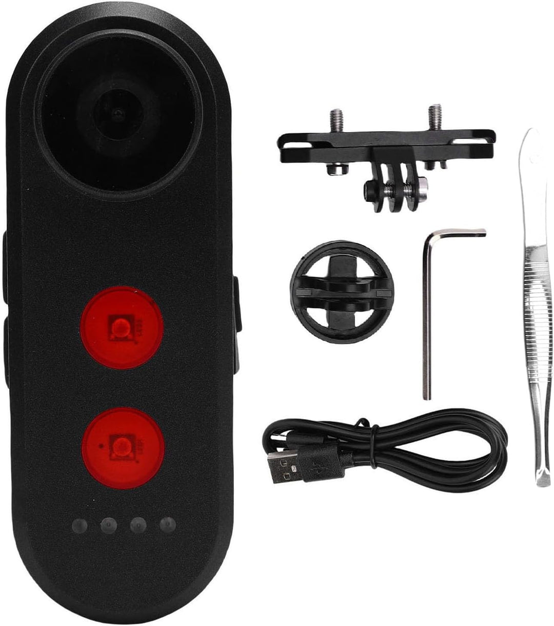Bike Rückblick Kamera mit Rücklicht, 1080p Fahrradvideocorder mit 5000 mAh wiederaufladbarem Akku fü