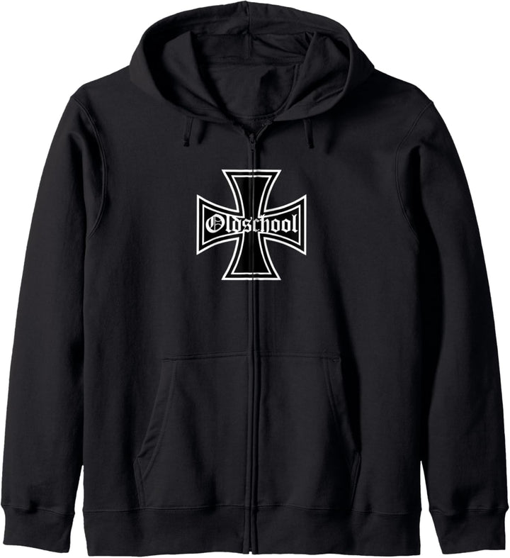 Eisernes Kreuz Iron Cross Oldschool Biker Kapuzenjacke