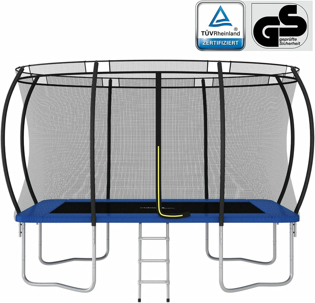 Trampolin-Set Gartentrampolin mit Sicherheitsnetz Rechteckig 335×244×90 cm 150 kg