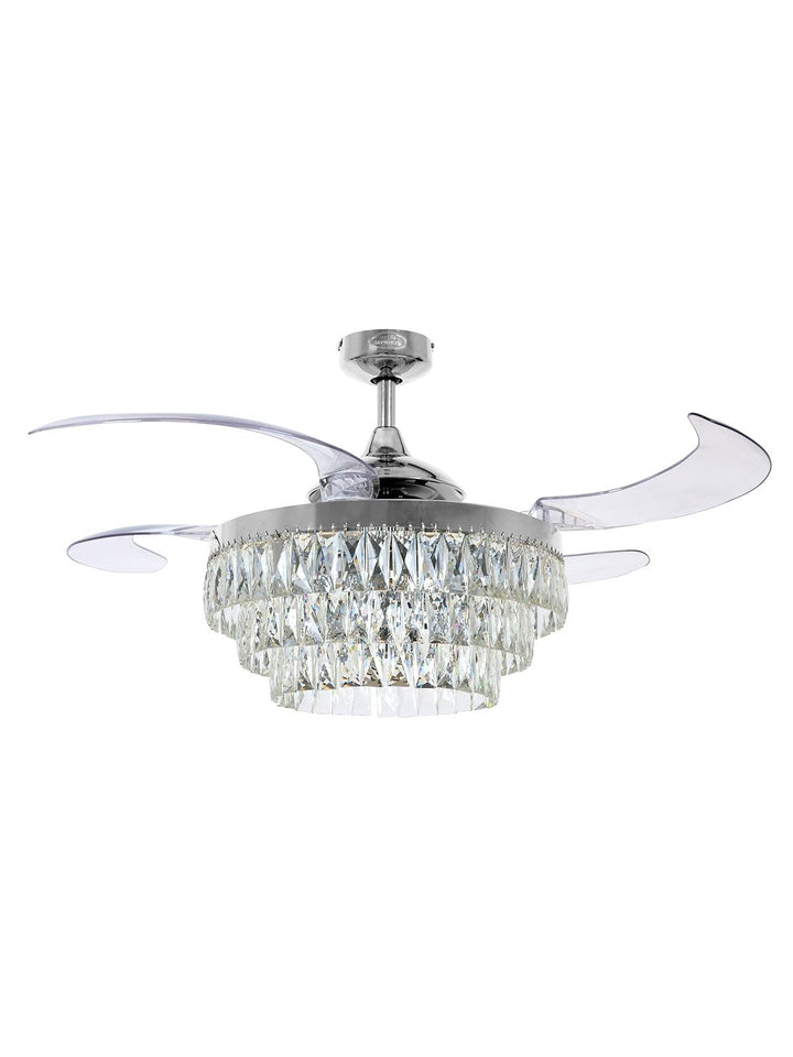 FANAWAY Deckenventilator Veil, Ventilator mit Beleuchtung, Deckenlüfter im edlen Design mit ausklapp
