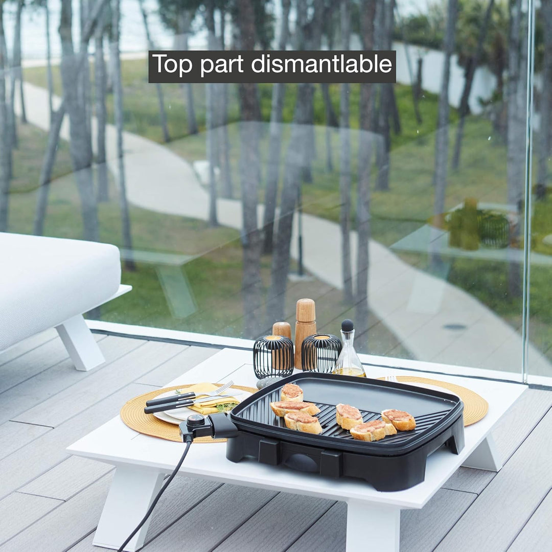 Barbecook Elektrogrill zur Nutzung als Standgrill oder Tischgrill, elektrische Grillplatte mit Antih