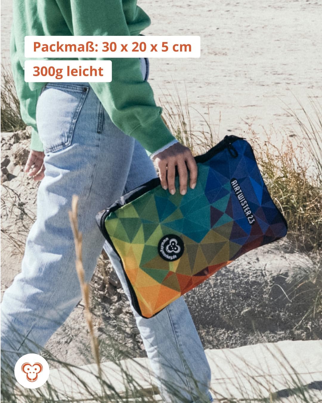 Skymonkey Airtwister Lenkmatte inkl. Packsack & Flugschlaufen - Lenkdrachen bereits fertig angeleint