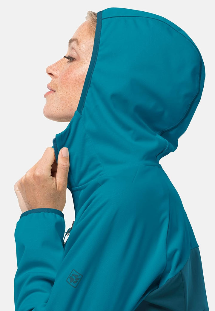 Jack Wolfskin Women's Go Hike Softshell W Softshell jacket S Blue Coral, S Blue Coral